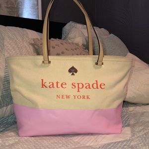 Kate Spade large canvas logo tote